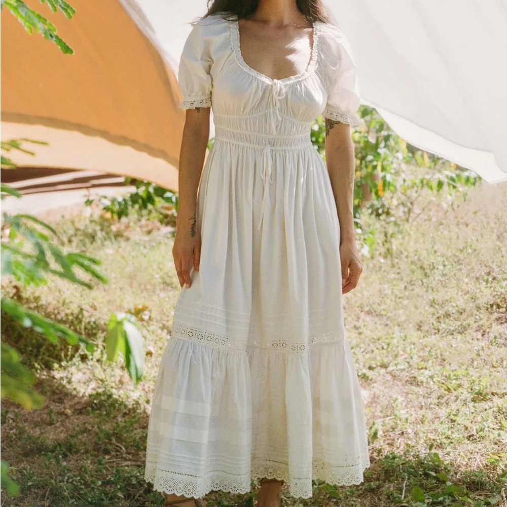 EUC Christy Dawn Brynne Dress in Pearl - size S